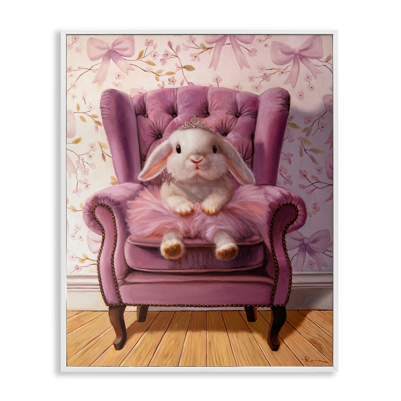 Stupell Industries Pink Princess Tutu Bunny Framed Giclee, design by Lucia Heffernan